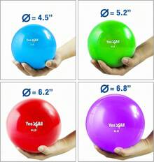 Yes4All - Pelota tonificadora (mármol/Agarre de Diamante/Suave) - Pelota Medicinal con Peso Suave para Pilates, Yoga y Fitness, 2-10 Libras con Varios Colores Disponibles - 2 libras - Par - Ver 12