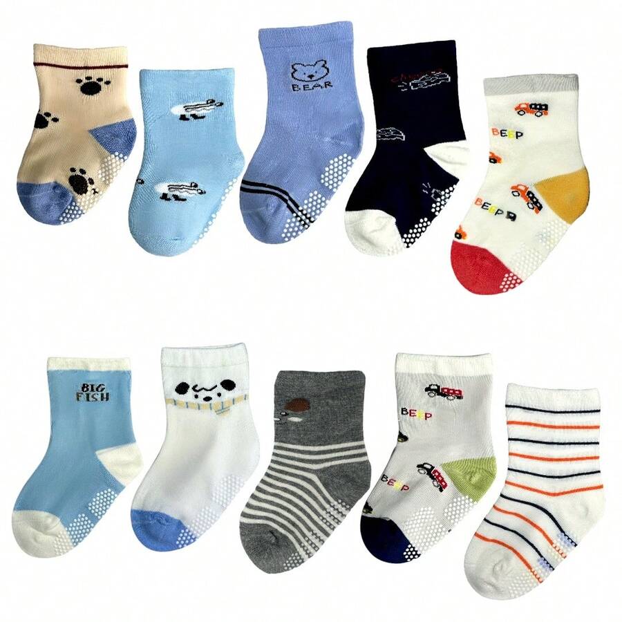 Calcetas Antiderrapantes Ligeras Para Bebé accesorios confort moda Halloween disfraz comodidad fiesta primera infancia peques temporada - Multicolor - Ver 1