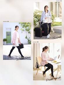 Belmis Compression Socks, 1 Pair Set, Quick+ Compression Socks, High Compression Socks, Stockings, Women's Knee Socks, Hot Socks, Women's Diet Slimming, Beautiful Legs Desk Work, Increased Calorie Burn Rate, For Office/Airplane, Halloween, Independence Day, Spring/Autumn - 黑色 - 查看 3