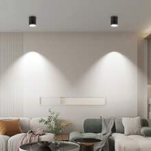 Faretti a incasso ad alta luminosità di grandi dimensioni, forma quadrata/rotonda, attacco lampadina E27 sostituibile, alloggiamento in metallo, tensione AC 85-265V, adatto per uso domestico, living, negozi, supermercati, centri commerciali, ristoranti, caffè, bar, gallerie, lobby, scale, camera da letto, cucina, soffitto, parete