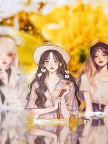 CANDY POETRY 1 包 30 张人物主题贴纸，适用于子弹日记、创意装饰贴纸、DIY 工艺材料、礼物、个性化剪贴簿、学校用品、返校 - 紅色 - 查看 3