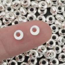 3mm/4mm/5mm Mixed Color Round Spacer Beads (Gold, Silver, KC Gold, White K), Smooth Alloy Spacer Beads For DIY Jewelry Making, Necklace Bracelet Earrings Pendant Charms