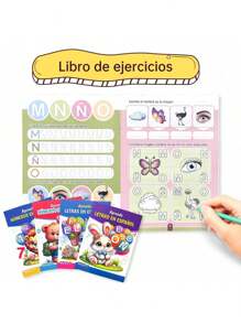 Cuaderno de trabajo inicial para niños: Ejercicios de desarrollo cognitivo y de pensamiento. Libros para el aprendizaje en el aula y la educación en el hogar. Incluye ejercicios de aritmética y habilidades prácticas tipo Montessori. De vuelta a la escuela.