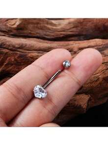 AVYRING Thanh xỏ rốn bằng titan màu bạc 8mm 10mm 12mm 14mm 16mm Thanh xỏ rốn hình trái tim G23 Khuyên xỏ rốn bằng titan màu hồng Bananabells Khuyên xỏ rốn có ren trong Trang sức cơ thể rốn 1 chiếc - Nhiều màu - Xem 5