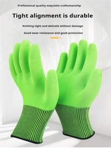 5 sztuk fluorescencyjnych kolorowych rękawic roboczych, zielone lekkie oddychające rękawice ogrodnicze, cienkie oddychające rękawice ochronne, odpowiednie do cięcia, gotowania, dla mężczyzn i kobiet