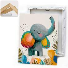 3幅野生动物繁殖主题墙画 - 色彩缤纷的丛林动物，防水帆布海报，适合家居和宿舍装饰 - 彩色 - 查看 3