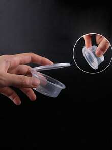 50个一次性调味杯塑料酱汁杯透明一体式调味容器适用于酱汁、酸奶、布丁、外卖、旅行、派对用品[可冷冻和储存]