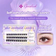 [33Pcs]GENIELASH Swallow Glue Free False Eyelash | Self-Adhesive Eyelash | No Glue Eyelash Lash