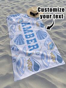 1 件定制文字印花沙滩巾、个性化浴巾、儿童毛巾、泳池毛巾、浴室毛巾、节日礼物、沙滩毯、户外旅行、海滩必备品、适用于海滩、泳池、浴室、游泳馆、多功能、装饰性、字母、时尚、现代、多彩、可爱、迷人、休闲、定制、个性化、独特、定制、送给他的理想礼物、送给她的理想礼物 - 彩色 - 查看 2