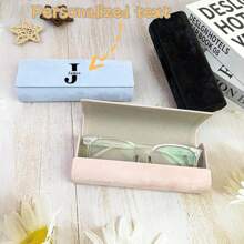 Customized Leather Eyeglass Case - Groomsmen Gift, Travel Leather Accessory, Unisex Sunglasses Case, Coworker Gift, Leather Eyeglasses Pouch, Mother's Day Gift, Dad & Mom Gift, Customized Classic Vegan Leather Eyeglass Case - Modern & Vintage Eyeglasses, Personalized Gift For Anniversary, Birthday, Christmas