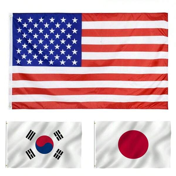 American Flag In Star And Stripe Pattern, Majestic National Flags Of Various Countries, Polyester Waterproof Flags - Suitable For Cheering At Major Sports Events, Office Decoration, Parties