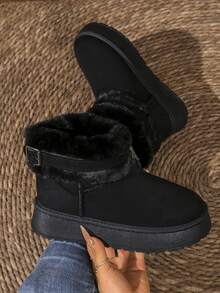 Women Outdoor Sports Snow Boots, Ankle Boots And Bare Boots/Women's Fashion Boots/Women's Autumn Winter Shoes/Women Warm Snow Boots/Women's Fashion Christmas Solid Color Cute Daily Match Waterproof Platform Slip-On Warm Casual Snow Boots/Women Fashion Warm Slippers