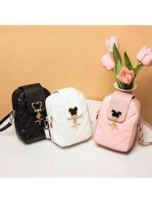 女士斜挎包时尚水钻刺绣手机收纳包2025新款女生休闲单肩包 - 彩色 - 查看 1