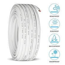10 Gauge Marine Wire,10 AWG 30ft Duplex Marine Grade Wire Tinned Copper Oxygen-Insulated Red& Black Electrical Cable For Boat/Automotive/RV/Camper/Trailer - 12 Gauge - 查看 3