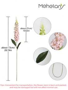 MEHELANY 6pcs - 29.2 Inches - Light Pink Gypsophila Artificial Flowers, Delphinium Silk Flowers, Long Stem Hyacinth Fake Flowers, Suitable For Wedding, Home, Outdoor Party Floral Arrangement, Tabletop Decor, Home, Garden, Hotel, Kitchen Counter, Fireplace, Dining Table Decoration - Baby Pink - View 3