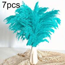 蒲苇装饰组合套装、干兔尾草花束、蒲苇和桉树、波西米亚风格桌面和地板中心装饰 - 干花插花、秋草和橄榄绿墙壁装饰（多种款式）、秋季装饰、秋季 - 棕色 - 查看 11