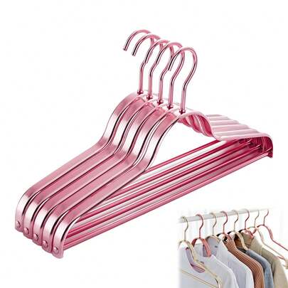 5 confezioni di grucce per vestiti in metallo, grucce non scivolose, durevoli, salvaspazio, con superficie liscia e non facile da arrugginire, adatte per armadi, camere da letto e lavanderia