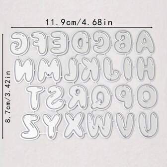用于手工制作的金属切割模具，具有 26 个 A-Z 字母边框，非常适合剪贴簿。