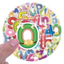 100 piezas de calcomanías de dibujos animados, calcomanías de números, calcomanías de letras, calcomanías de palabras, calcomanías de colores, calcomanías lindas, calcomanías de recompensa, calcomanías de vinilo resistentes al agua para botellas de agua, computadoras, portátiles, teléfonos, equipaje, cuadernos, refrigeradores