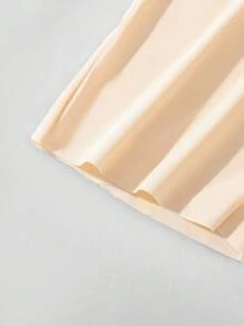 3 Pairs Women Plain Simple Silk Shorts, Prevent Flashing Anti-Roll Edge High Waist Seamless & Comfortable Underpants