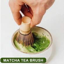 Batidor de matcha, batidor de té de bambú natural, herramienta tradicional para batir matcha, batidor para la ceremonia del té, herramientas para preparar matcha latte, té, chocolate caliente, frappé y latte.