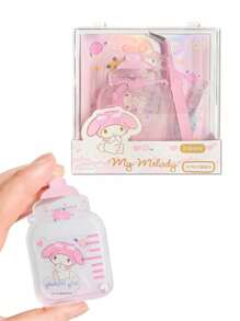 Sanrio 1Set Sanrio My Melody Guka Set DIY Cartoon Decoration With CD Box Tweezers Sticker Party Favors