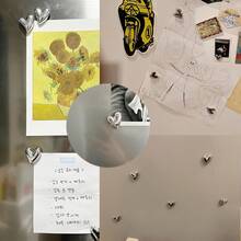 10/15/20 szt. magnesów na lodówkę, zestaw uroczych, dekoracyjnych magnesów w kształcie serca, srebrnych magnesów na lodówkę, odpowiednich do dekoracji domu, kuchni, biura i tablicy, magnesy na lodówkę i kuchnię, prezent dla przyjaciół i rodziny