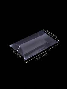 20/50/100/150/200 piezas Caja de regalo de almohada transparente de PVC, caja de embalaje de plástico adecuada para cumpleaños, boda, fiesta