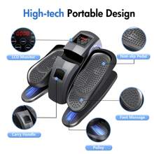 Elíptica portátil magnética para piernas, escaladora, mini elíptica para uso doméstico, para personas mayores, color rojo, gris y negro.