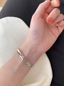 1 Piece Star Diamond Simple Fashion Copper Multi-Color Women's Bracelet, Suitable For Dance Banquet Party With Daily Clothing Accessories - 銀色 - 查看 2