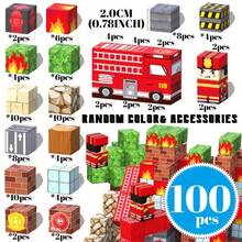 磁性积木 - 消防员和消防车玩具套装，儿童益智玩具，课堂教学套装，理想的圣诞节和万圣节礼物，随机颜色，教室建筑玩具 | 可爱的设计 | 耐用的 ABS 材料，消防车玩具套装 - 彩色 - 查看 13