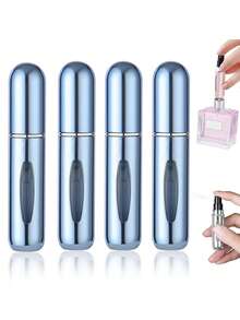 4pcs Perfume Atomizer, Portable Fine Mist Spray Bottle, 5ml Refillable Travel Perfume Sprayer With Simple Pump Design, Suitable For Perfume, Essential Oils, Cologne, Liquids - Multicolor - View 23