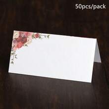 25pcs Rose Flower Butterfly Place Cards, Handwritten Table Name Cards For Wedding Engagement Birthday Party Festival Invitation Card Decoration - Multicolor - View 20