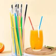 10/50/100/200 Pcs Colorful Plastic Straws, Multi-Color Drinking Straws, Long Coffee Straws, Cocktail Party Straws, Water Bottle Straws, Beverage Mixers, Straws Are Suitable For Home, Kitchen, Party, DIY Production