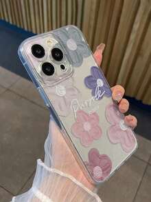 1 件简约花卉防摔防滑透明彩绘保护手机壳，兼容 16/11/16pro/16plus/16promax/16e/15Promax/13/14/12/XS/XR/7G/8P、Galaxy 11/12Pro/12/12X/13Pro/14Pro/15Pro/X3pro/、10/9/Note9/12c/Note11pro/Note8Pro/9C/9a，防摔手机保护壳