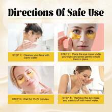 Hoygi Retinol, Collagen & Aloe Vera Eye Mask Patches: Hydrating & Nourishing Care With Firming Benefits To Help Reduce Fine Lines, Eye Bags, Puffiness And Dark Circles - Moisturizing Revitalizing Treatment For Under-Eye Area - 黃色 - 查看 10