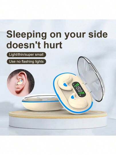 X55 睡眠耳塞无线迷你耳机适用于工作 TWS 蓝牙耳机立体声隐藏式耳机带麦克风高清通话防水