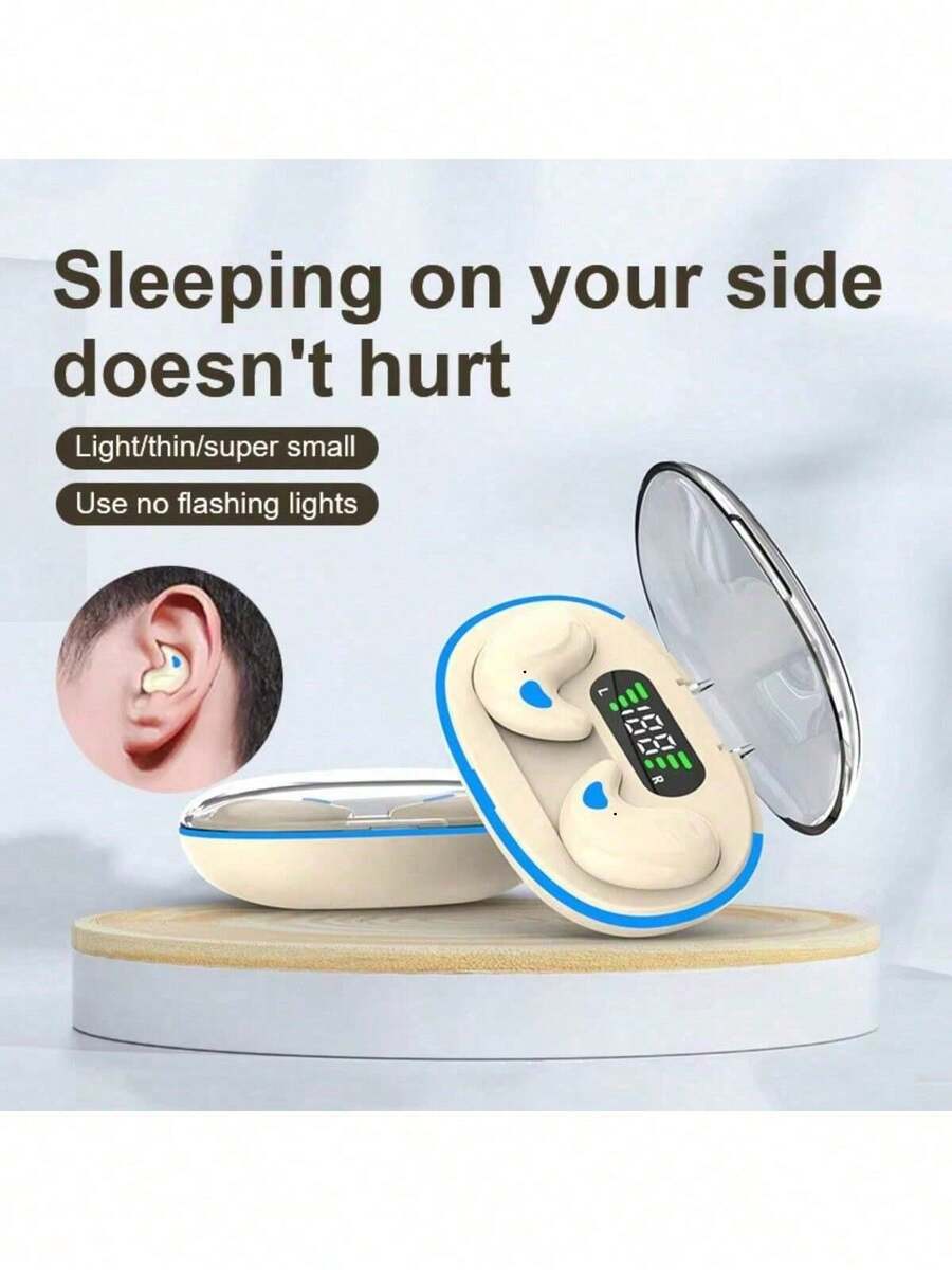 X55 Sleeping Earbuds Wireless Mini Headphones For Work TWS Bluetooth Earphone Stereo Hidden Headsets With Mic HD Call Waterproof - Multicolor - View 1