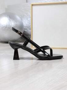 Stylish, Elegant Buckle Toe High Heel Sandals