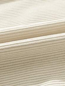 Men's Casual Corduroy Straight-Leg Pants With Graphic Print, Loose & Versatile, Suitable For Spring & Autumn