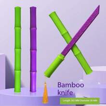 2025 New Model Plastic Bamboo Knife, Model Bamboo Knives, Chinese Style Toy Radish Color Soft Rubber Toy Knife, Gift For Swordsman, Couples, Colleagues, Friends, Elders, Reward Points Gifts, Business Gifts, Advertising Gifts