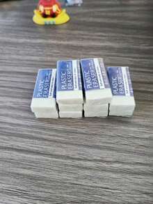 10/6包迷你学校办公铅笔橡皮擦白色绘图橡皮擦美术橡皮擦适合儿童日常使用可清洗不伤纸