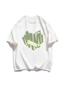 200g Pure Cotton T-Shirt 2025 Summer Ladies New Short Sleeve Pure Cotton Holiday Pattern Short Sleeve Round Neck Couple Wear Small Shirt Tops - 白色 - 查看 3