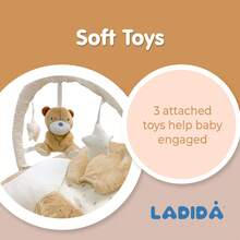 LADIDA Soft Brown Rocker – Soothing Music And Gentle Vibration, Cushioned Material, 3-Point Adjustable Seat - Brown - View 7
