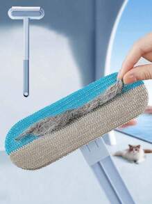 1pc Multi-Functional 4-In-1 Pet Brush, Two-Way Felt Removal Design, Washable For Easy Cleaning, For Pet Cat And Dog Hair Removal, Carpet, Bed, Clothing And Glass Cleaning, Pet Cleaning Supplies