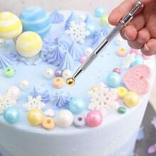1pc Frosting Pen, Pearl Tweezers, Sugar Ball Picker Tool, 4-Claw Sugar Tongs, Candy Collector, Suitable For Cake, Cupcake, Ice Cream Baking Decoration - Multicolor - View 4