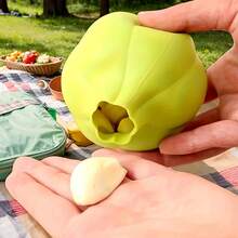 硅胶蒜皮器，形状像大蒜，创意蒜皮剥皮工具，软质材料蒜皮去除器 - 彩色 - 查看 11
