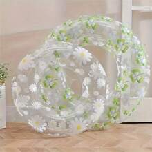 1pc Inflatable Daisy And Clover Print Swim Ring - Transparent Buoy In Multiple Sizes, Suitable For Pond, Lake, Beach - Lightweight Design, Dual Use As Garden/Home Decor And Pool Float - Multicolor - View 5