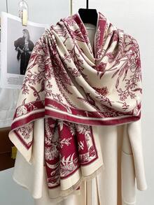FADZOYLE 1 chiếc khăn choàng Jacquard họa tiết da báo cho nữ, khăn choàng nghệ thuật cho nữ, khăn choàng Poncho dài, khăn choàng quấn, khăn choàng lưới lớn giữ ấm mùa đông, khăn choàng lớn, bộ sưu tập thời trang mới thanh lịch, quà tặng cô dâu, phù dâu, khăn choàng du lịch - khăn quàng cổ - Xem 21