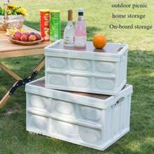 1 Stück Faltbare Aufbewahrungsbox für Outdoor, multifunktionale Kfz-Organizer Box, Haus-Krimskrams Box, tragbare Falt-Camping Kiste